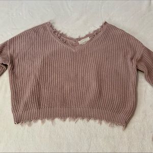 Jessica Simpson, Frayed edge cropped sweater